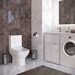 Унитаз напольный Taliente Arte AR35045 безободковый, с бачком, с крышкой микролифт, белый купить в интернет-магазине Sanbest