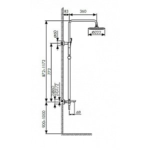 Душевая система Kaiser Cezar 05182-2 черная купить в интернет-магазине сантехники Sanbest