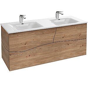 Раковина стеклянная Jacob Delafon Sherwood EB1831RU-DE1 120 двойная, матовая белая купить в интернет-магазине Sanbest