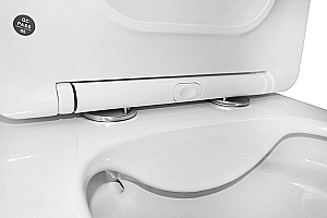 Унитаз напольный Azario Anteo Square AZ-1218A белый, безободковый, с бачком, с крышкой микролифт купить в интернет-магазине Sanbest