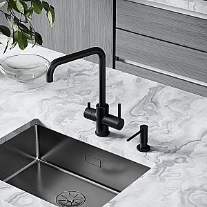 Смеситель для кухни Sancos Vela SC4013MB черный матовый купить в интернет-магазине сантехники Sanbest