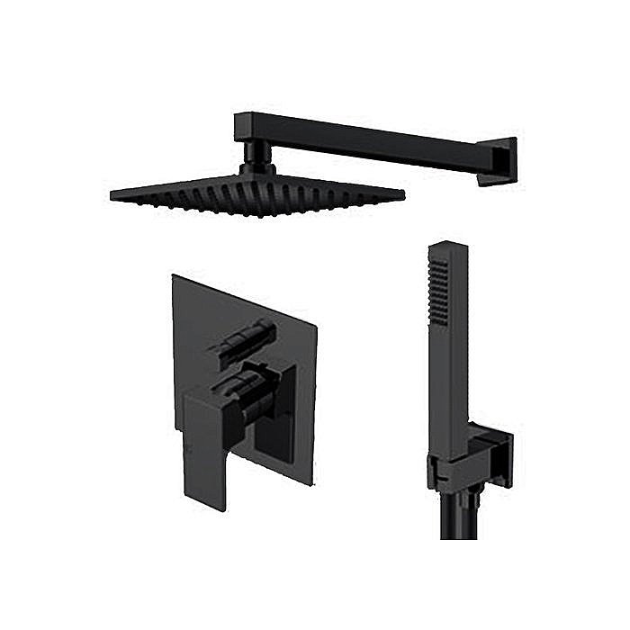 Душевая система Gattoni Kubik KTQ15/PDNO черная матовая купить в интернет-магазине сантехники Sanbest