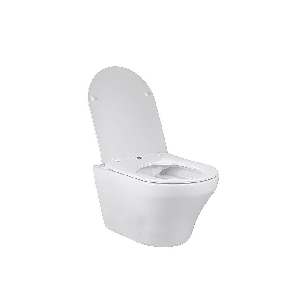 Унитаз подвесной Vincea EDGE-M VT1-37 безободковый, с крышкой микролифт, белый купить в интернет-магазине Sanbest