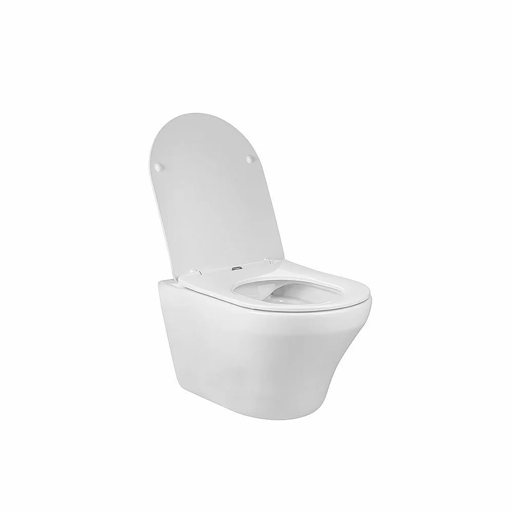 Унитаз подвесной Vincea EDGE-M VT1-37 безободковый, с крышкой микролифт, белый купить в интернет-магазине Sanbest