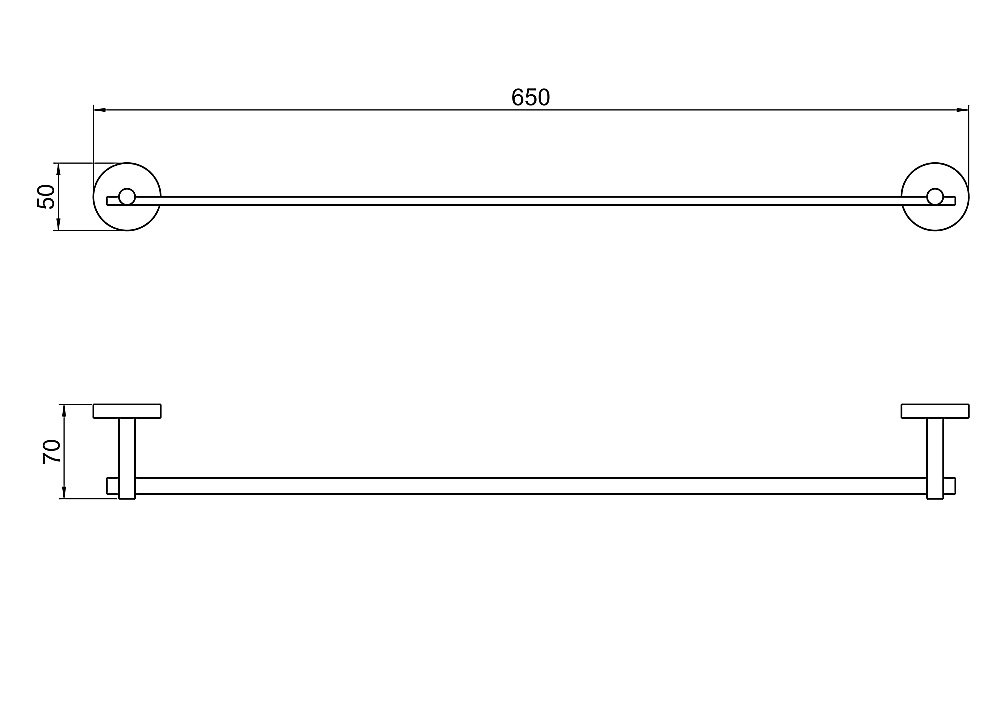 Полотенцедержатель Aquatek Бетта AQ4614BGM 60 оружейная сталь купить в интернет-магазине сантехники Sanbest