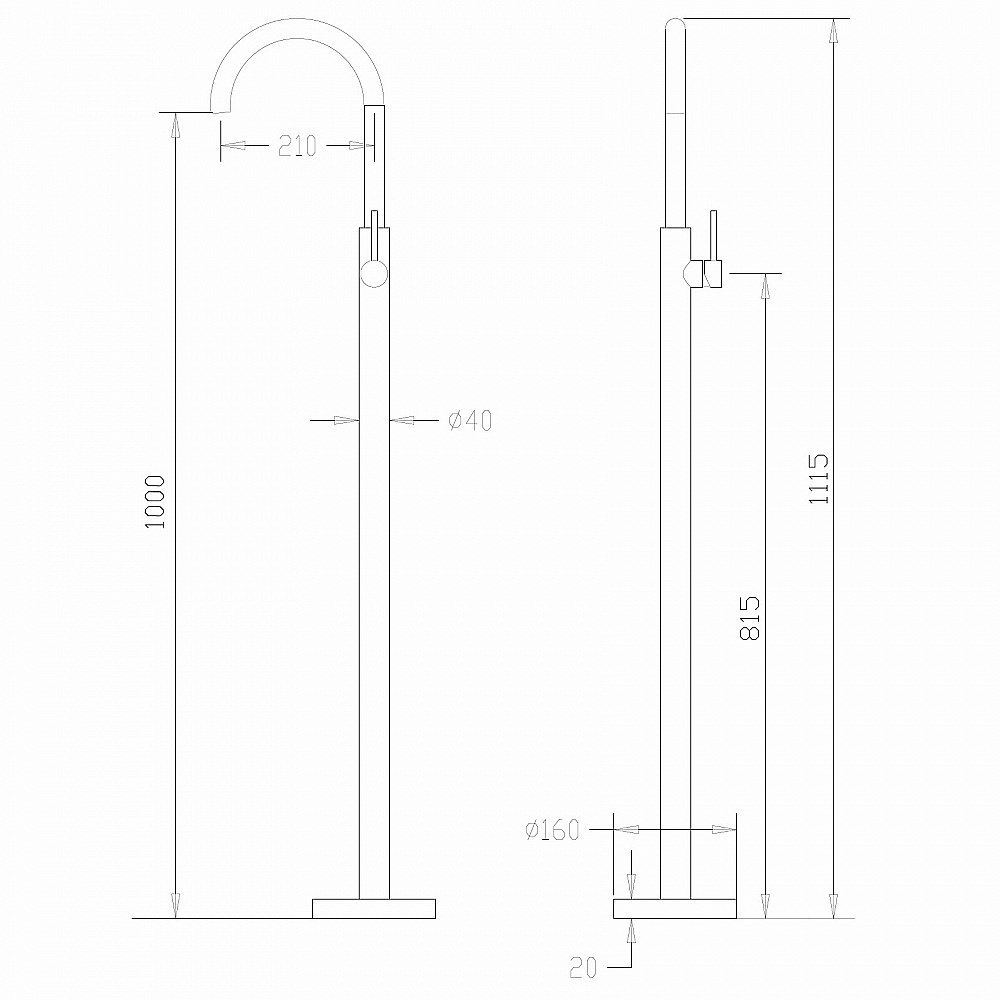 Смеситель для раковины Abber Wasser Kreis AF8141NG никель купить в интернет-магазине сантехники Sanbest