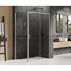 Душевой угол NEW TRENDY PRIME D-0303A/D-0124B 120x90 стекло прозрачное/профиль хром, правый купить в интернет-магазине сантехники Sanbest