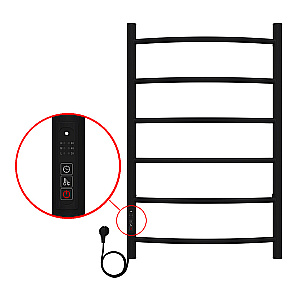 Полотенцесушитель электрический Azario VERONA П6 500х800 AZ04758B черный купить в интернет-магазине сантехники Sanbest