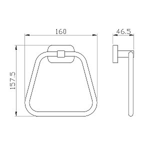 Кольцо для полотенец WONZON & WOGHAND GRAFFITY, Брашированный никель (WW-9313-BN) купить в интернет-магазине сантехники Sanbest