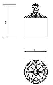 Баночка Migliore Cristalia ML.CRS-60.228.BR бронза/swarovski купить в интернет-магазине сантехники Sanbest