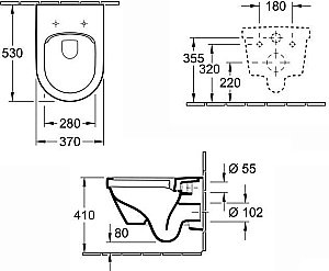 Унитаз подвесной Villeroy&Boch Architectura 5684HR01 альпийский белый, безободковый, с крышкой микролифт купить в интернет-магазине Sanbest