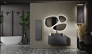 Тумба с раковиной Jorno Stone 100 белая для ванной в интернет-магазине Sanbest