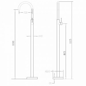 Смеситель для раковины Abber Wasser Kreis AF8141NG никель купить в интернет-магазине сантехники Sanbest