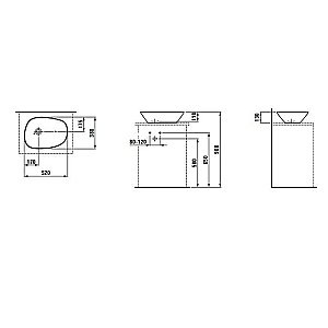 Раковина Laufen Palomba 8.1680.2.000.112.1 белая купить в интернет-магазине Sanbest