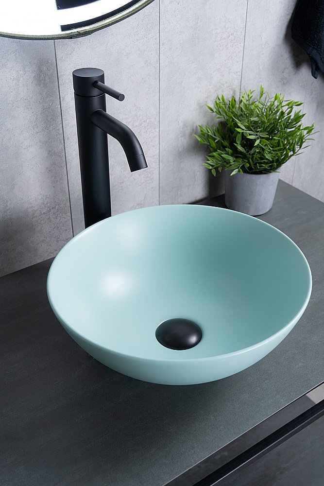 Раковина накладная Gid 9081tifm тиффани матовый купить в интернет-магазине Sanbest