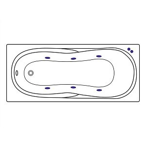 Ванна акриловая EXCELLENT Sekwana 170x75 SOFT золото купить в интернет-магазине Sanbest