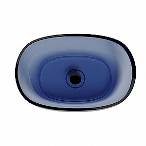 Раковина накладная прозрачная ABBER Kristall AT2805Saphir синяя купить в интернет-магазине Sanbest