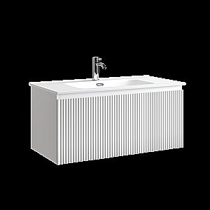 Тумба с раковиной Sancos Snob R 1.0 SNR1.090W/CN7002 Bianco для ванной в интернет-магазине Sanbest