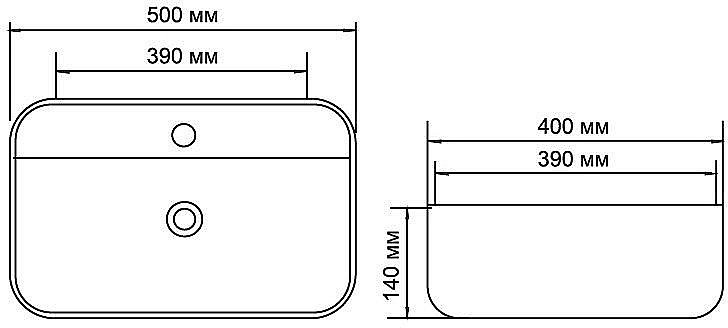 Раковина накладная Aquanet Soul-2 50 211283 белая купить в интернет-магазине Sanbest