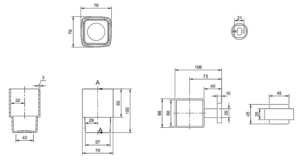 Стакан с держателем Villeroy&Boch Elements – Striking TVA15201900061 хром купить в интернет-магазине сантехники Sanbest