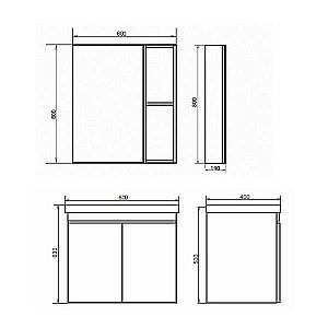 Зеркальный шкаф Comforty Осло 00-00006490 60 бетон светлый купить в интернет-магазине сантехники Sanbest