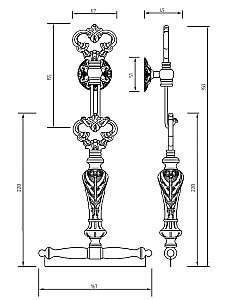 Скребок Migliore Elisabetta ML.ELB-60.136.DO золото купить в интернет-магазине сантехники Sanbest