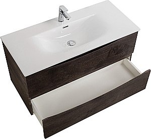 Тумба с раковиной BelBagno MARINO-CER-N-1000-2C-SO-RNG-P Rovere Nature Grigio для ванной в интернет-магазине Sanbest