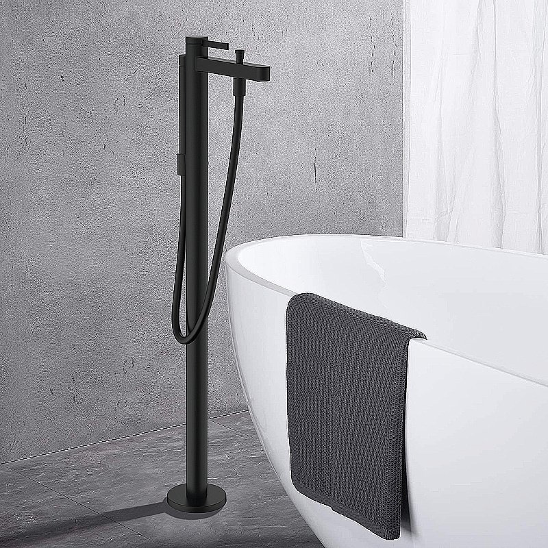 Смеситель для ванны Hansgrohe Finoris 76445670 черный матовый купить в интернет-магазине сантехники Sanbest