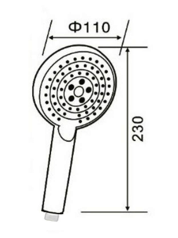 Душевая лейка Orange O-Shower S02HSB черная матовая купить в интернет-магазине сантехники Sanbest