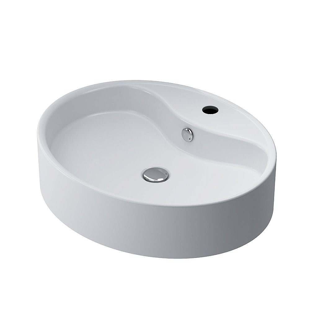 Раковина накладная AM.PM Func 56 M8FWCC20561WG белая купить в интернет-магазине Sanbest