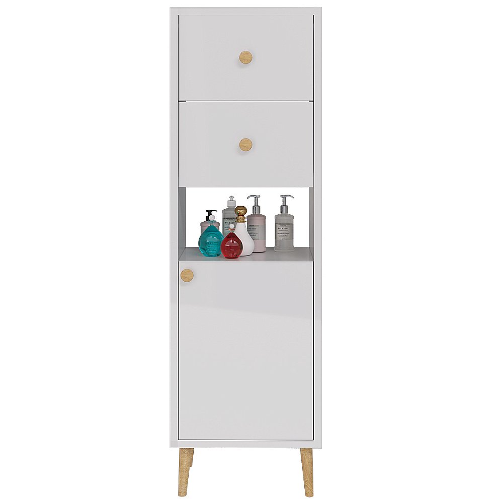Шкаф напольный Dreja LUNO 99.2005 35 белый глянец для ванной в интернет-магазине сантехники Sanbest
