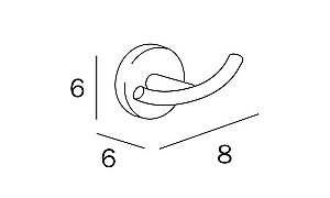 Крючок Inda Forum A3620BCR хром купить в интернет-магазине сантехники Sanbest