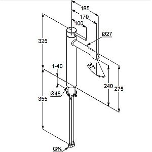 Смеситель для раковины Kludi Bozz 38286N076 золото брашированное купить в интернет-магазине сантехники Sanbest