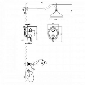 Душевая система Lemark Villa LM4829B купить в интернет-магазине сантехники Sanbest