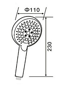 Душевая лейка Orange O-Shower S02HSB черная матовая купить в интернет-магазине сантехники Sanbest