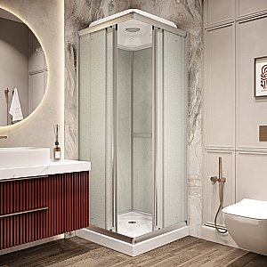 Душевая кабина Parly FQ811, ABS-пластик, матовое стекло, тропический душ купить в интернет-магазине Sanbest