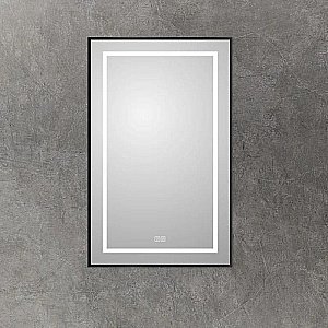 Зеркало BelBagno Kraft SPC-KRAFT-500-800-LED-TCH-WARM-NERO черный в ванную от интернет-магазине сантехники Sanbest