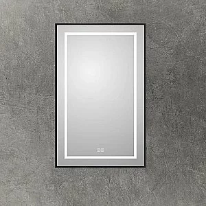 Зеркало BelBagno Kraft SPC-KRAFT-500-800-LED-TCH-WARM-NERO черный в ванную от интернет-магазине сантехники Sanbest