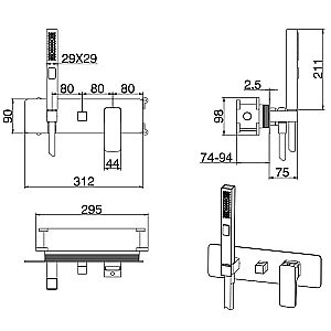 Смеситель для душа Allen Brau Infinity Kerox 5.21011.00 Хром купить в интернет-магазине сантехники Sanbest