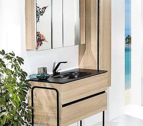 Зеркальный шкаф Armadi Art Vallessi дуб светлый фактурный 100 купить в интернет-магазине сантехники Sanbest