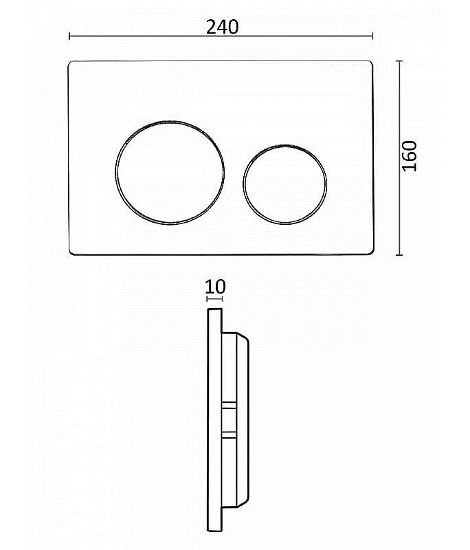 Кнопка для инсталляции Agger APB0188 белая глянцевая купить в интернет-магазине сантехники Sanbest