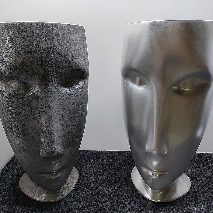 Раковина напольная Kerasan Artwork Moloco 45 474086 белая, серебро купить в интернет-магазине Sanbest