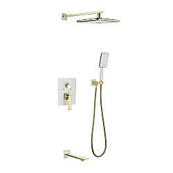 Душевая система Lemark Mista LM6422WG белая/золото купить в интернет-магазине сантехники Sanbest