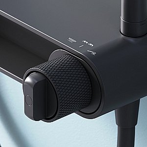 Душевая система AM.PM X-Joy F0785A622 черная купить в интернет-магазине сантехники Sanbest