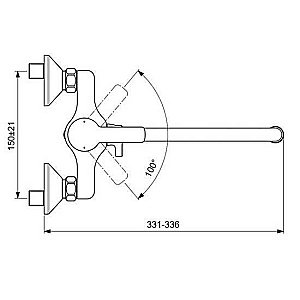 Смеситель для ванны Vidima Uno BA239AA купить в интернет-магазине сантехники Sanbest