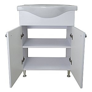 Тумба с раковиной Loranto Моника New CS00071366 60 раковина Basic 60, белая для ванной в интернет-магазине Sanbest