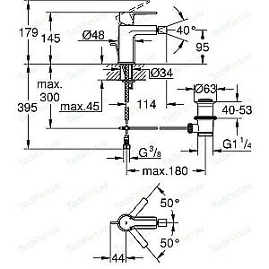 Смеситель для биде Grohe Lineare 33848001 купить в интернет-магазине сантехники Sanbest