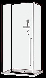 Душевой уголок Esbano ESA-119PS-B ESOGA119PSB 110х90 стекло прозрачное/профиль черный купить в интернет-магазине Sanbest