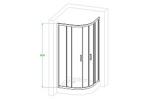 Душевой уголок Royal Bath RB90HKD-C-BL-Practic 90х90 стекло рифленое/профиль черный купить в интернет-магазине Sanbest
