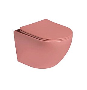 Унитаз подвесной SantiLine SL-5104 персиковый матовый, безободковый, с крышкой микролифт купить в интернет-магазине Sanbest